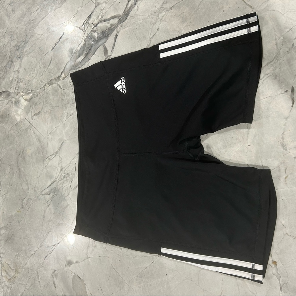 Adidas Black Shorts w/ White Stripes Size XL